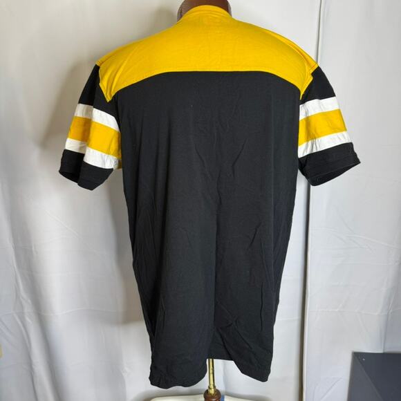 NFL Pittsburgh Steelers Black Gold Stripe Cotton Tee Shirt 2XL G-III Apparel - Picture 3 of 9